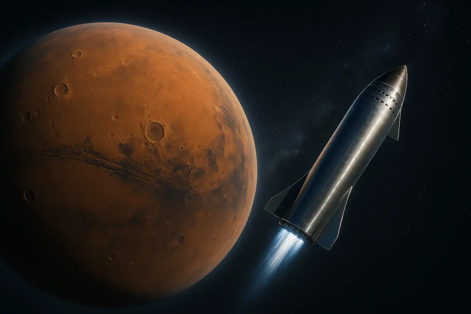 Podróż na Marsa w trzy miesiące? Starship może to umożliwić